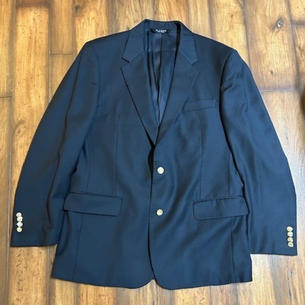 Navy blue sport coat - size 42L - great condition